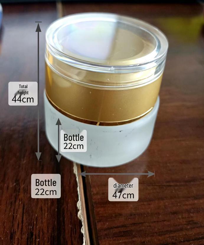 Акриловая матовая стеклянная банка для крема с золотистой крышкой-ободком - Доступна в размерах 15 г, 20 г, 30 г, 50 г - Дорожные косметические флаконы