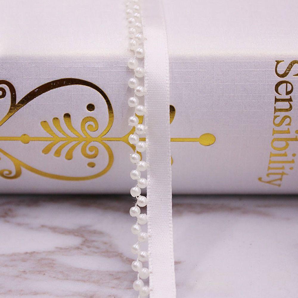 Аппликация из ткани с жемчужной тесьмой, кружевная лента, вышитая вручную, жемчужная бисерная кружевная лента, кружевная отделка