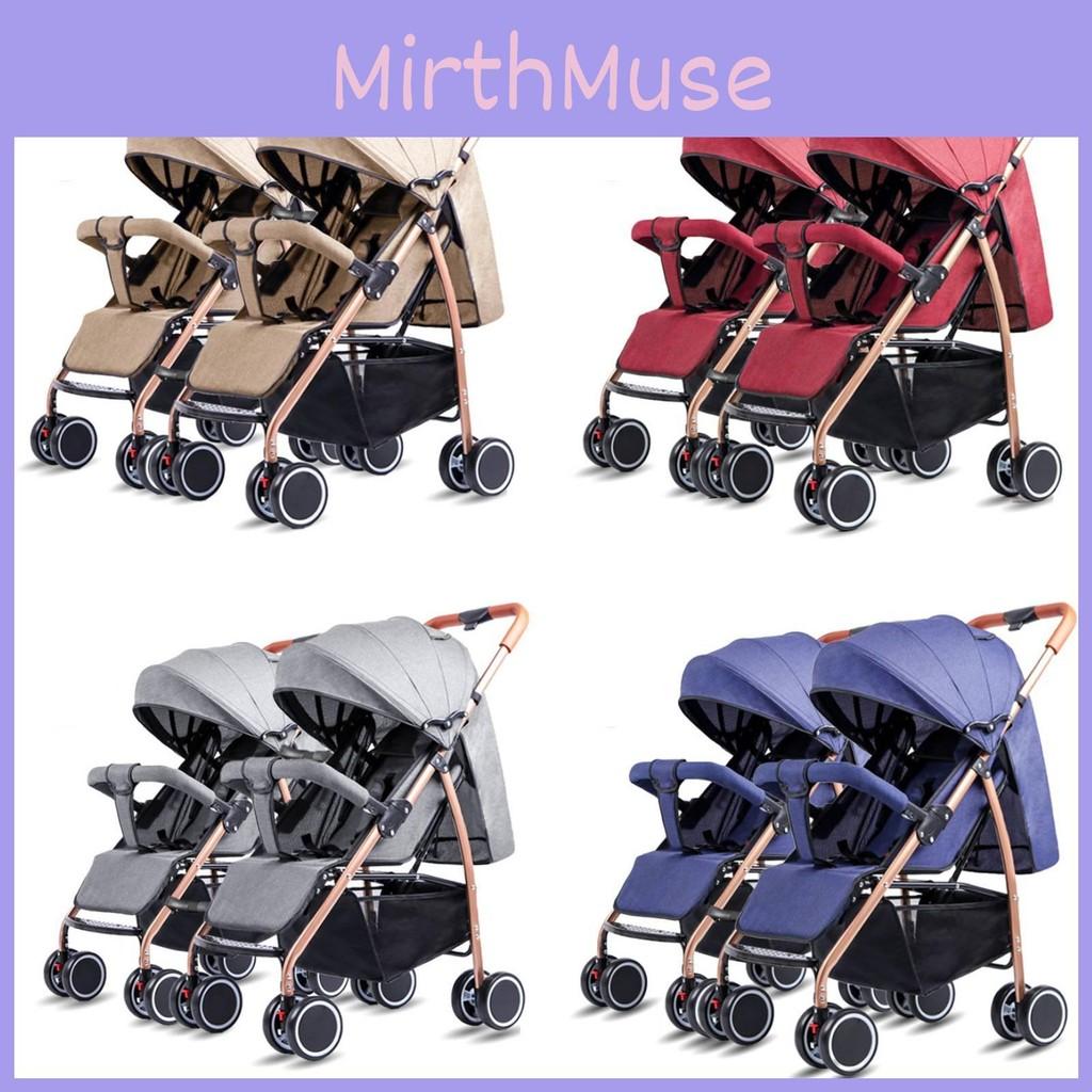 Baby Stroller Twins Lightweight Foldable Convertible Seat Outdoor Tools Gift