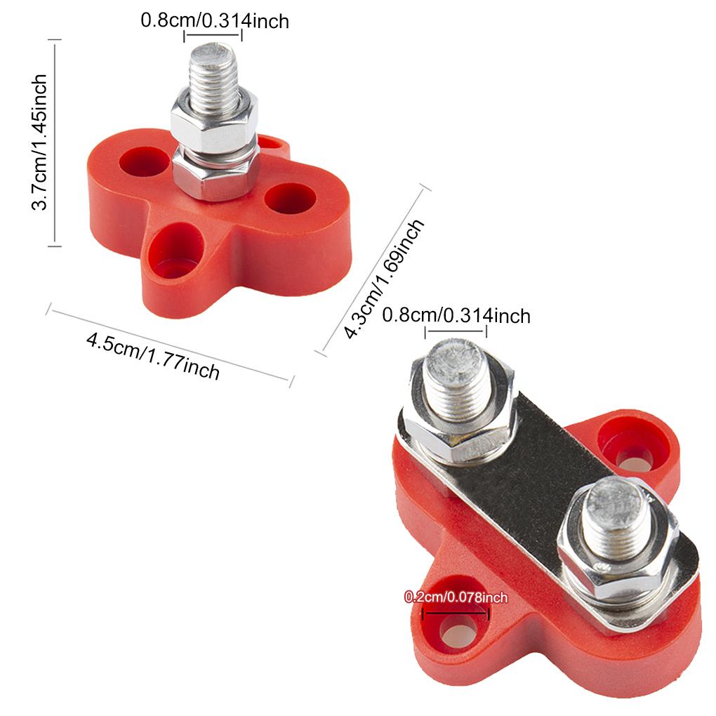 Упаковка из 2 клеммных колодок с винтами, болтами для подключения аккумулятора, разъемом