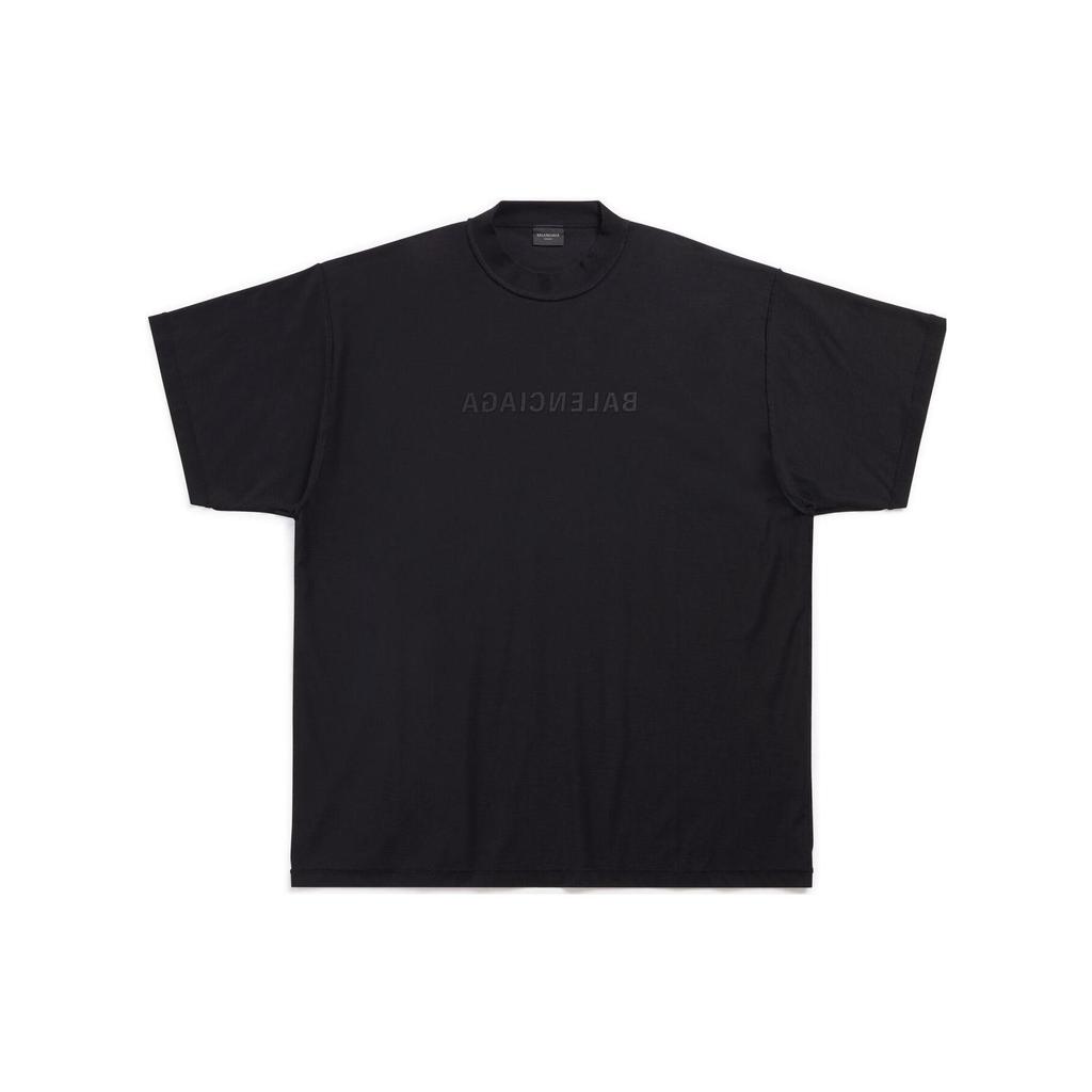 Balenciaga Зеркало Balenciaga FW22 Футболка Унисекс Черный 720198TNVR51069