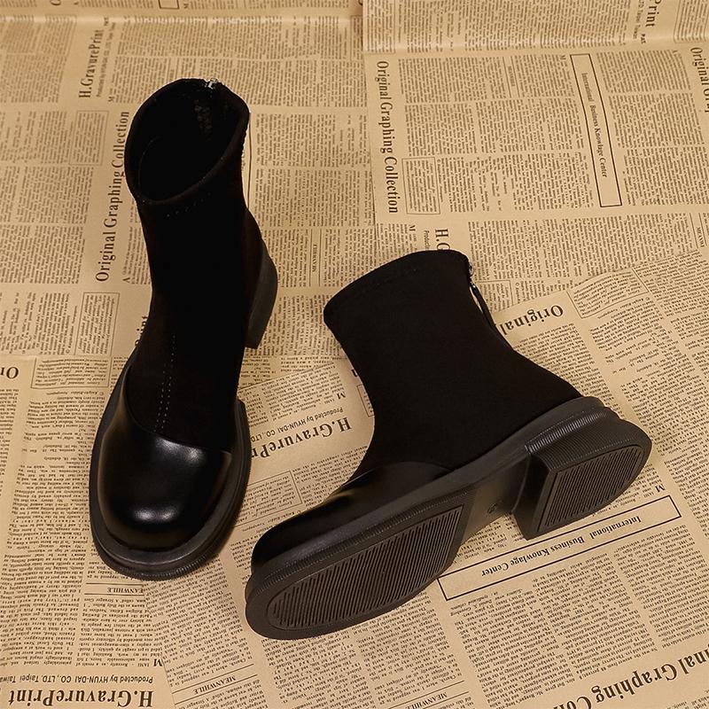 Ботильоны на каблуке для женской обуви Замшевые Модные Повседневные Платье Зимние Сапоги Дизайнерские Ретро Новые Удобные Короткие Женские Сапоги