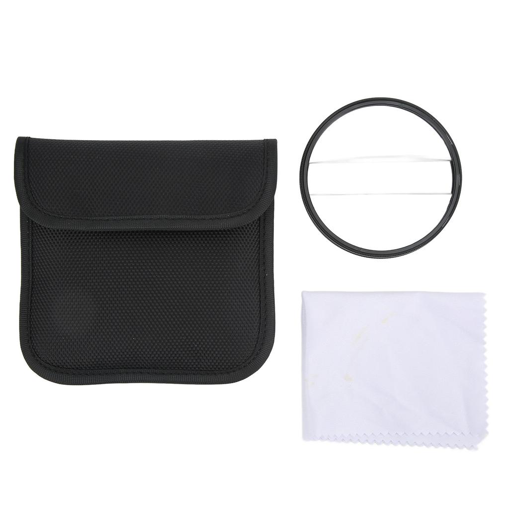 Camera Special Effects Filter Double Half Moon Glass Split Diopter Filter Foreground Blur Photography SLR Accessory