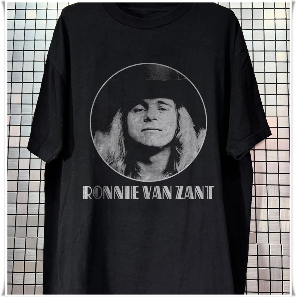 Ronnie Van Zant Tribute T-Shirt, Lynyrd Skynyrd Unisex Black T-shirt Size S-