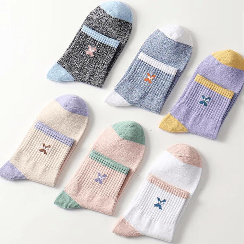 JEEP Women's 100% Cotton Antibacterial Anti-Odor Mid-Tube Socks