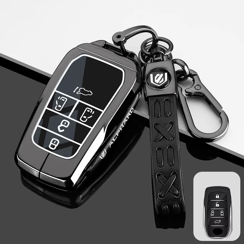 Zinc Alloy Car Smart Remote Protector Car Key Case HWKF8 Cover Styling Accessories For Toyota Vellfire Alphard 30 Series Previa Tarago