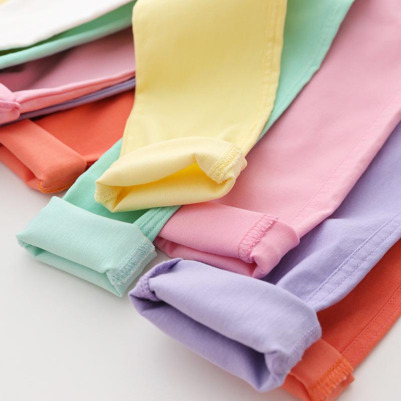 Детские эластичные прямые узкие брюки-карандаш для девочек на весну и осень