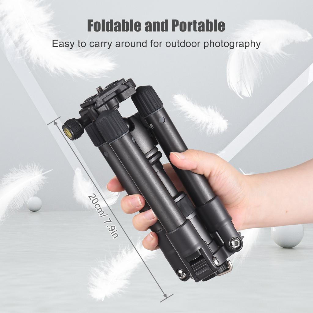 Портативная настольная подставка-штатив из алюминиевого сплава, макс. 66 см/26 дюймов. Высота 5 кг. Грузоподъемность при повороте на 360 градусов.