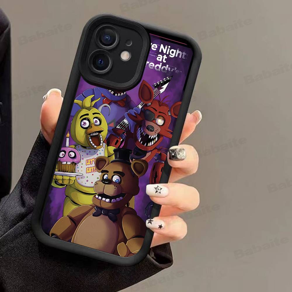 Игра F-Five N-Nights At F-FreddyS Для iPhone 17 Pro Max 16 15 14 13 12 11 Plus Черный Мягкий Чехол для Телефона