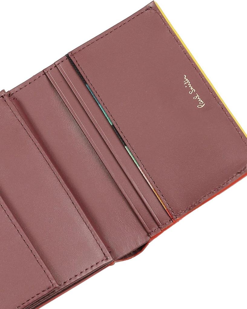 Бумажник Paul Smith с цветным краем Черный [Paul Smith] Женский тройного сложения