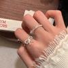 Кольцо Niche Design Bow Pearl Cross Double Ring женское легкое роскошное ретро элегантное индивидуальное кольцо