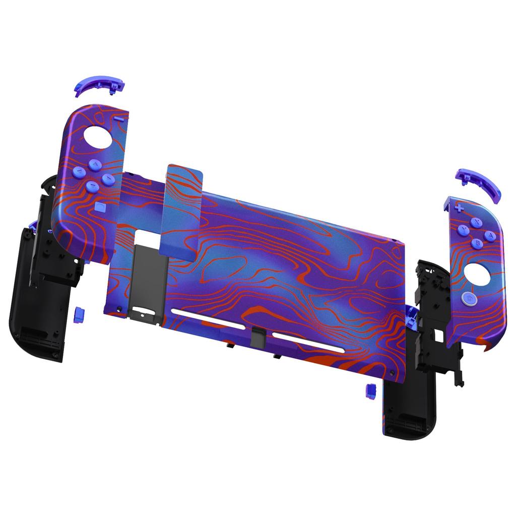 Custom DIY Replacement Case Shell for eXtremeRate Patterned Back Plate for Switch Holder Handle Controller Housing for and Full Button Set Included