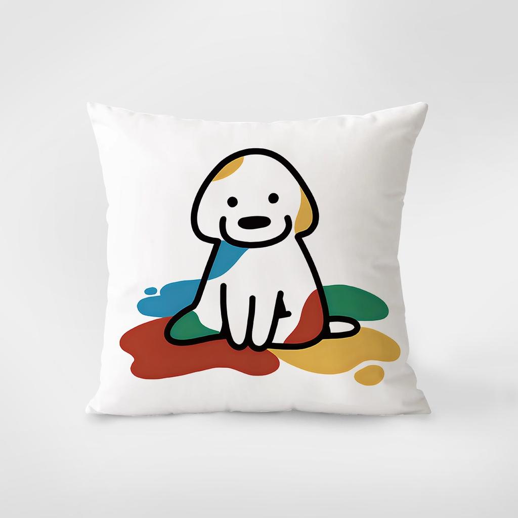 Cartoon Cute Dog Pillowcase Interior Decoration Office Living Room Home Pillowcase