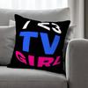 TTv Girl Who Really Cares Anime Celebrity Merchandise AllMatch Printed Pillow Case Sofa Car Office Room Decoration Protector