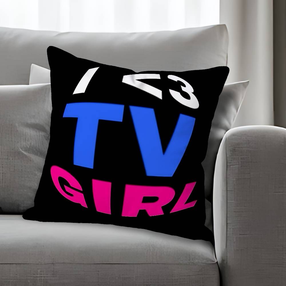 TTv Girl Who Really Cares Anime Celebrity Merchandise AllMatch Printed Pillow Case Sofa Car Office Room Decoration Protector