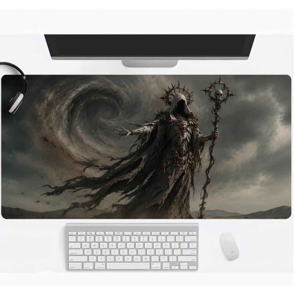 Large Gothic Grim Reaper Spirit Mage Game Mat Dark Fantasy Art Keyboard Mat Desk Accessories Tapis De Souris Alfombrillas Gaming