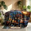 Custom Name Personalized Demon Slayer Print Blanket, Home Decor, Bedroom, Sofa, Camping, Couch, Gifts for Birthday Christmas
