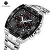 WWOOR Роскошные мужские часы классические многофункциональные спортивные хронограф оригинальные кварцевые часы для мужчин водонепроницаемые из нержавеющей стали
