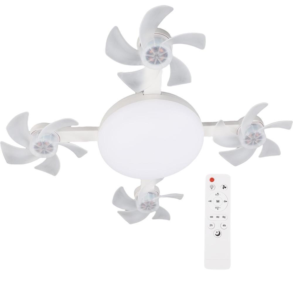 with Remote Control Socket Fan Light 3 Colors Lamp Plug in Ceiling Fan Living Room