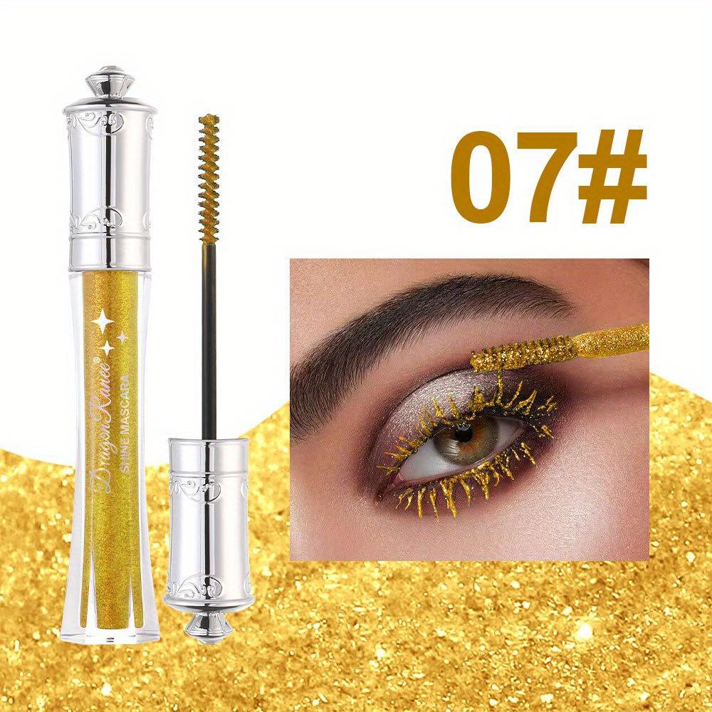 Тушь для ресниц Glitter Flash с мерцающими бриллиантовыми блестками, водостойкая, не смазывающаяся, стойкая, увеличивающая объем, макияж для глаз