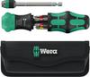 WERA Hex Ratchet Bit Driver Set with Extendable 6 and Pouch 1/4" Blade, Built-in Bits, (Product Code 051515)