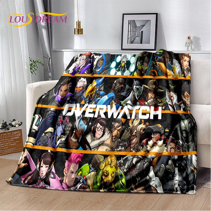 Мягкое плюшевое одеяло Overwatch Gamer DVA Reaper, фланелевое одеяло, плед для гостиной, спальни, кровати, дивана, пикника, ребенка 3D