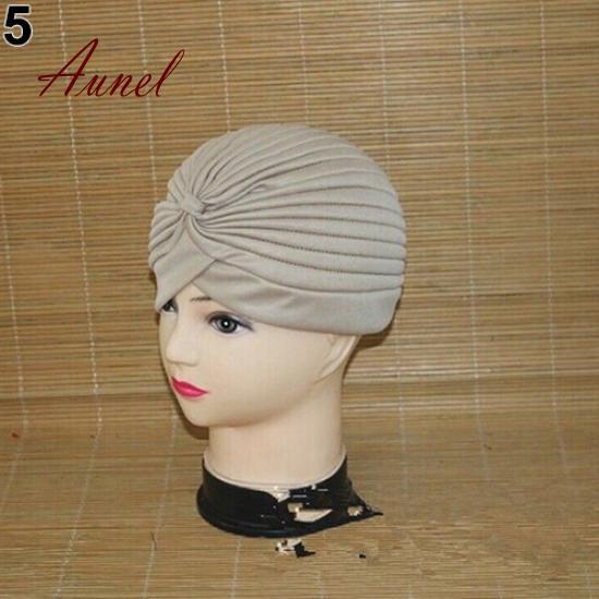 Smart Stretchy Hat Turban Head Wrap Band Chemo Bandana Hijab Pleated Indian