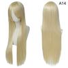 80Cm Long Straight Cosplay Wig With Bangs Anime Synthesis Wig Multicolour Party Heat Resistant Styling Decoration Accessories