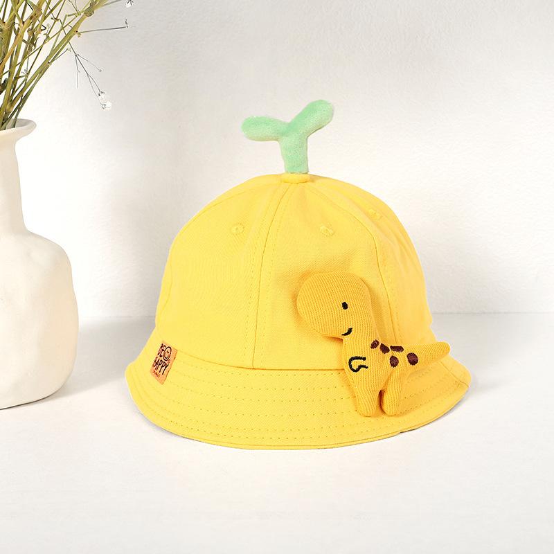 Cute Dinosaur Kids Baseball Cap Spring Summer Sun Protection Hat For Boys And Girls Baby Yellow Visor