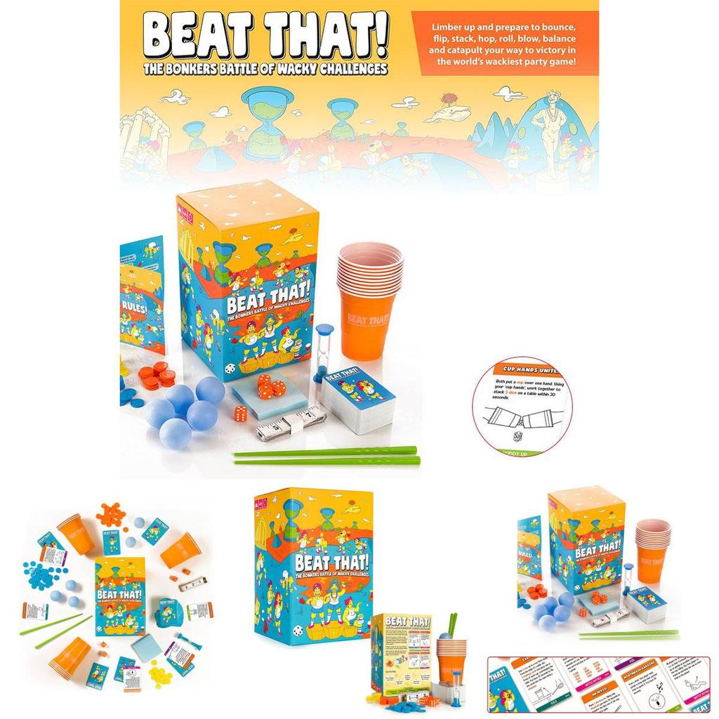 Уморительная настольная игра Beat That Для семей Детей Взрослых С 160 Безумными Испытаниями
