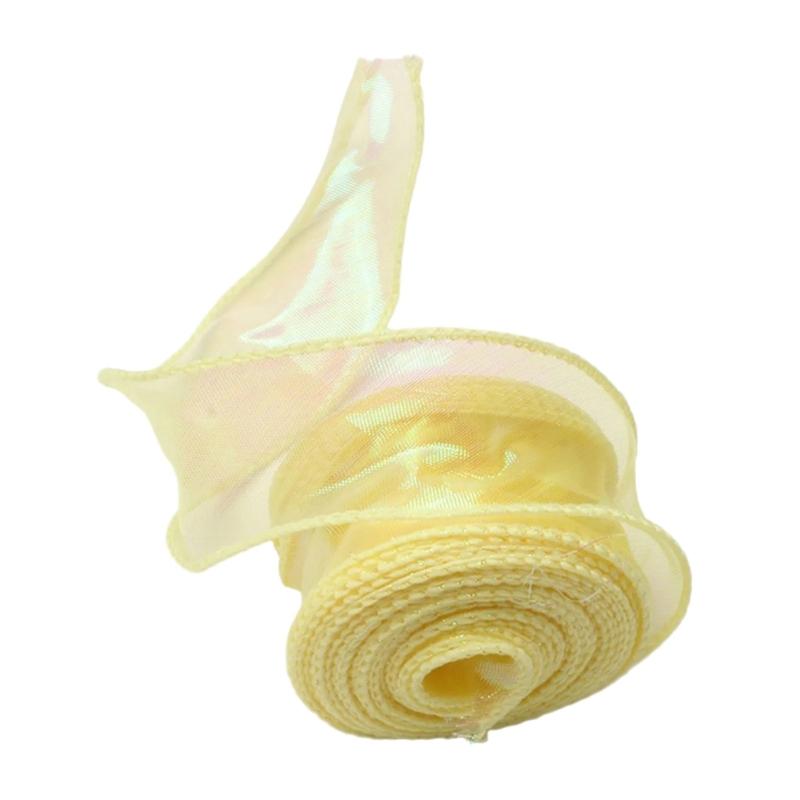 Прозрачная Органзовая Лента 40мм X 9метров Шифоновые Ленты для Букетов Упаковка Свадебного Торта Декорация Поделки Венок Банты Изготовление