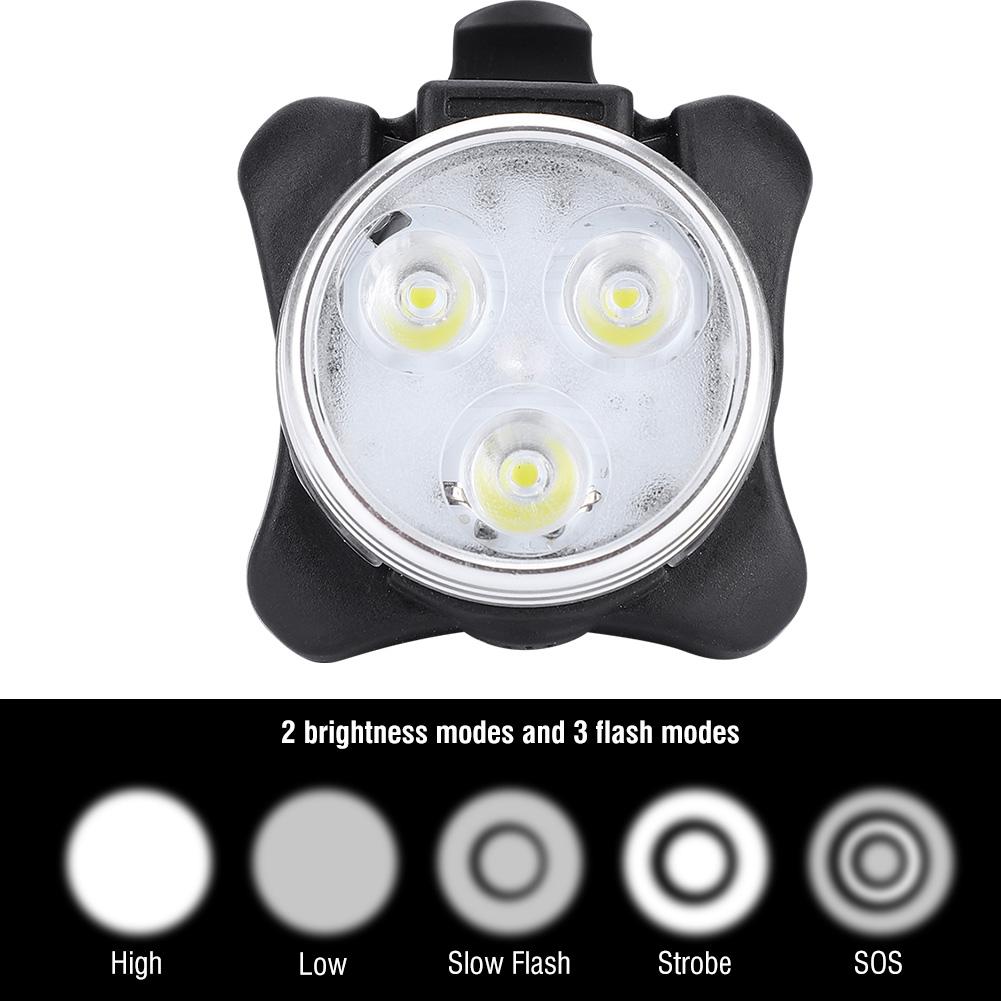 Outdoor Waterproof Plastic USB Bike Front Light Bicycle Head Lamp Mount