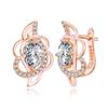 Серьги-клипсы MINTHA, модные свадебные повседневные серьги цвета розового золота, модные украшения, серьги с кубическим цирконием для женщин, круглые свадебные серьги