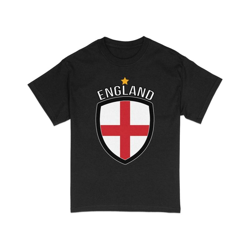 England Crest T Shirt With Star English Pride Casual Top Patriotic Clothing