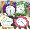 1 PC Cute Animal Dial Decor Clock for Children Childhood Education Puzzle Teaching Clock Toy Random Send