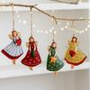 1PC Country Retro Old Iron Christmas Angel Girl Decoration Pendant Christmas Tree Decoration Pendant Christmas Tree Embellishment