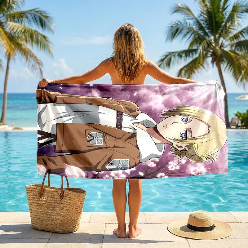 Пляжное полотенце Annie Fashion: Идеально для летних приключений Мягкое, впитывающее и быстросохнущее, подходит для плавания и купания