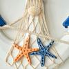 13-дюймовое морское деревянное настенное искусство с пеньковой веревкой, прибрежная пляжная тема, настенное украшение с ракушками и морскими звездами для дома, ванной комнаты, гостиной, спальни