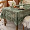 Скатерть из полиэстера с цветочным кружевом, квадратная французская винтажная кружевная кромка для обеденного стола, журнального столика и декора для вечеринок