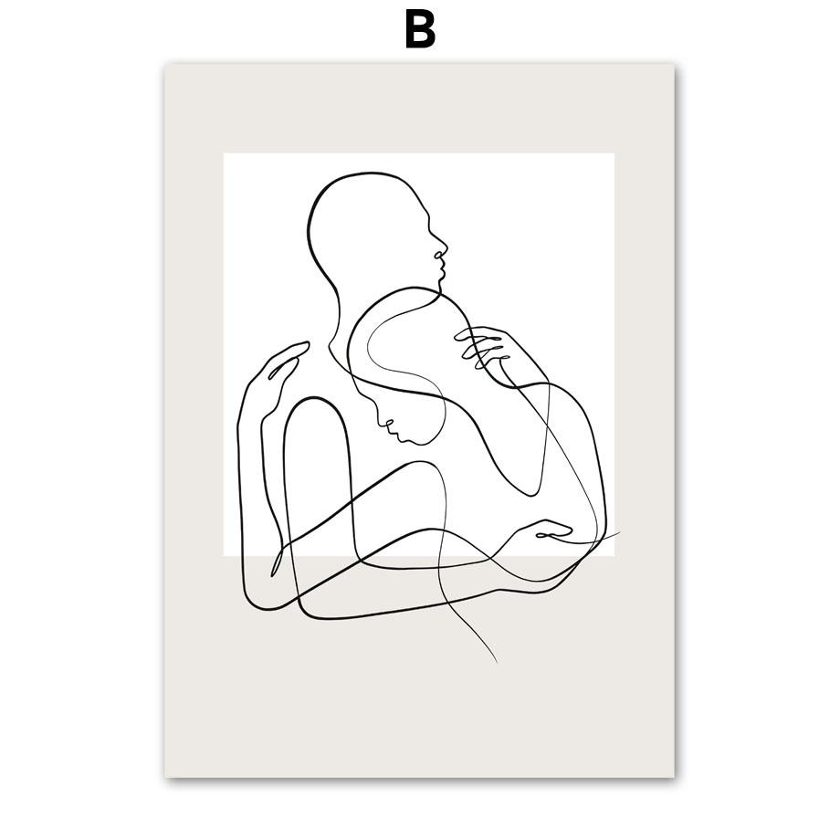 Настенная живопись на холсте, современный минималистский абстрактный силуэт, тело девушки, плакаты на скандинавскую тему и принты, настенные панно для декора гостиной