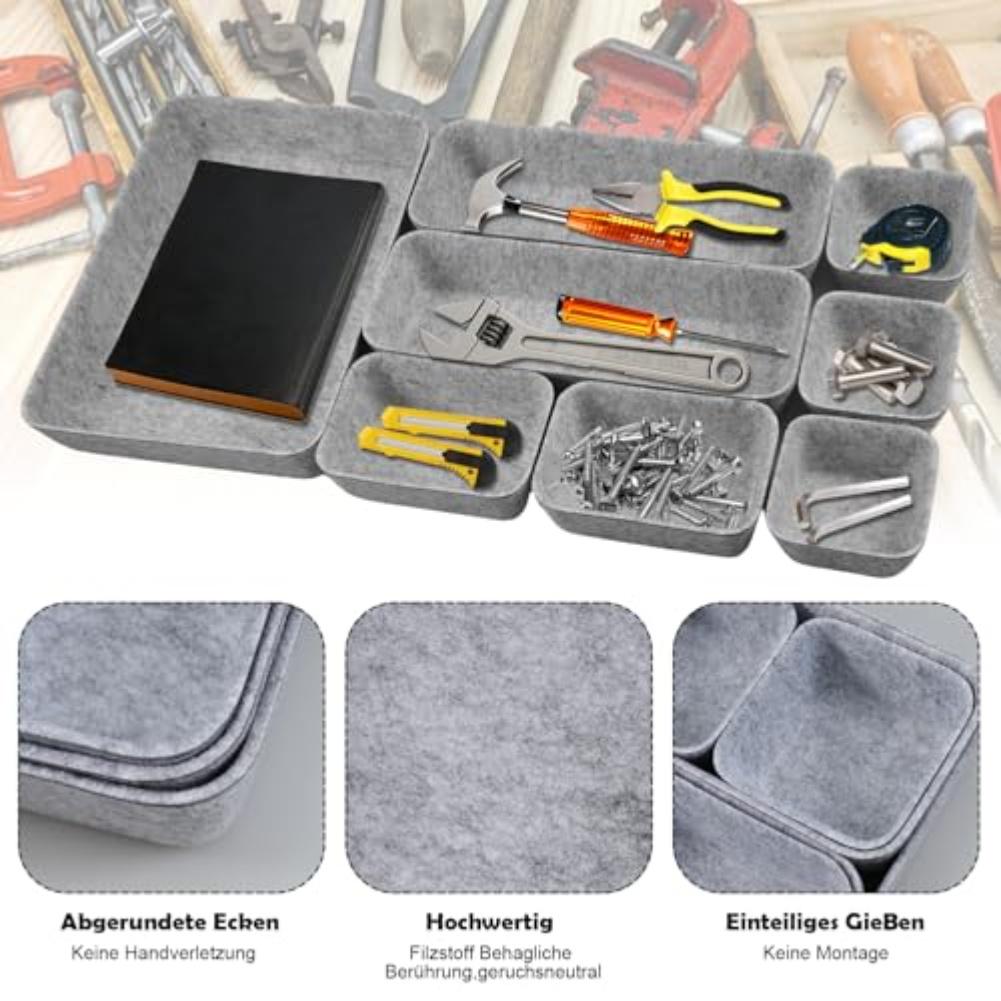 Chic Storage Solution Cosmetics Organizer Felt Storage Box