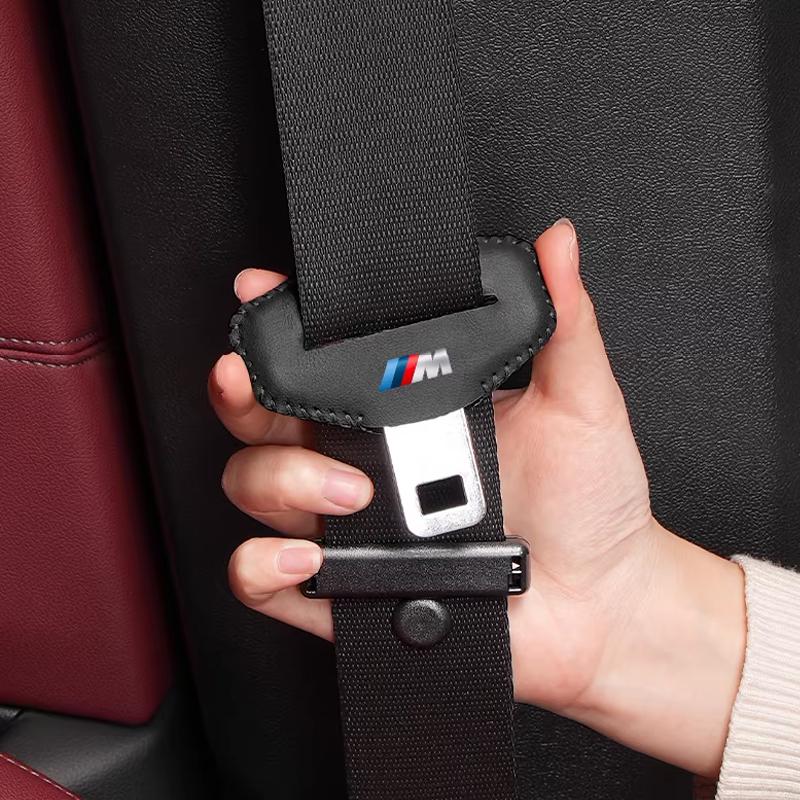For BMW XO02Car Valve Core 2pcs Car Leather Safety Belt Buckle Plug Protective Covers For BMW E46 E90 E60 F30 F10 E39 E36 F20 G30 G20 E87 E9