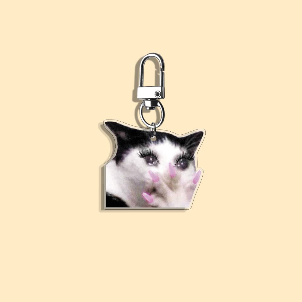 Funny Cat Keychain Student Gift Bag Women's Bag Cute Things Gift For Best Friends Cartoon
