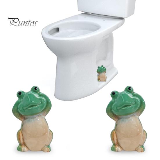 1/2 шт. мультяшная зеленая керамическая лягушка, крышки для туалетных болтов, простая установка, декор в виде животных, украшение для ванной комнаты