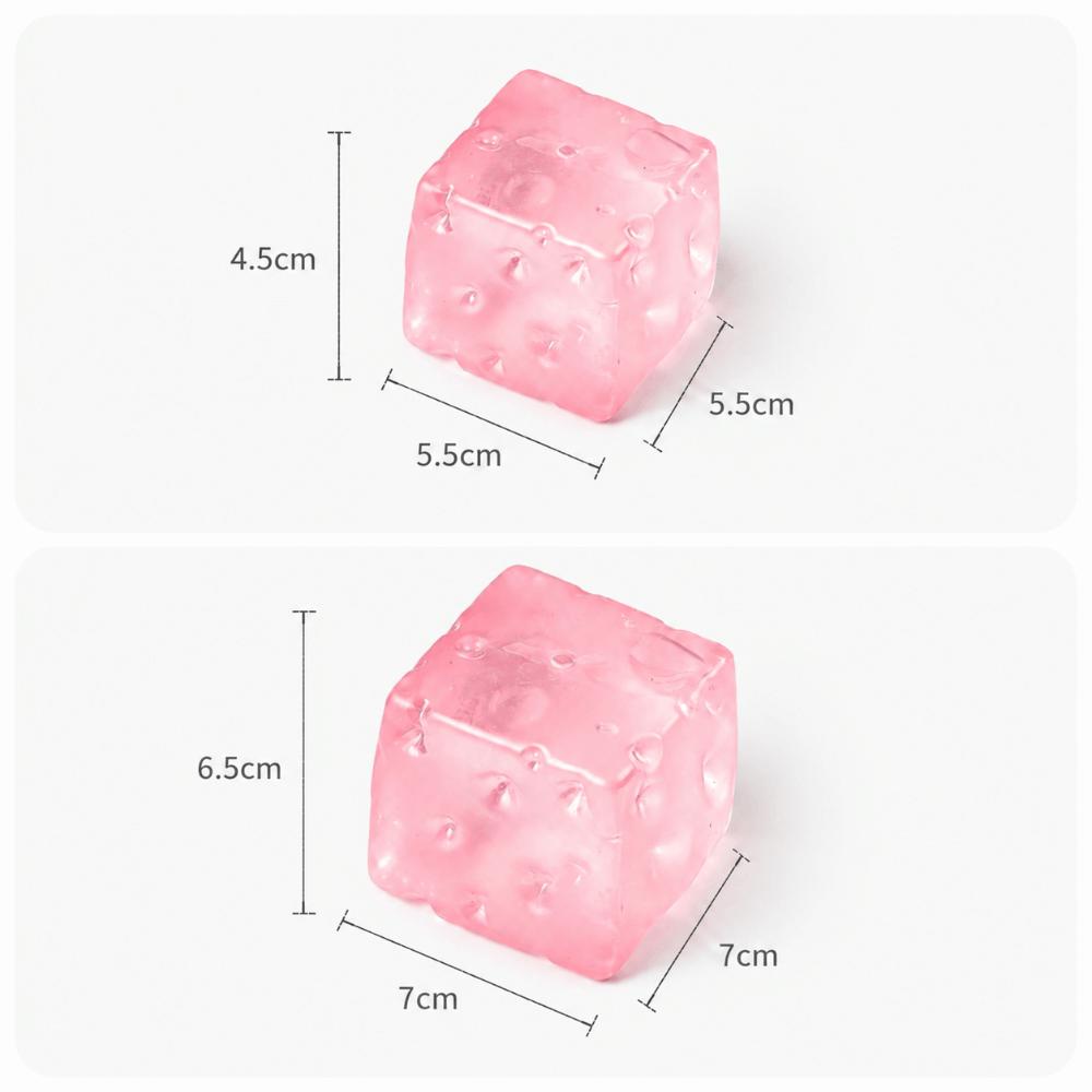 Cube Shape Squeeze Toy Translucence Decompression Toy Stress Relief Sensory Toy  Adult