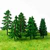 Handmade Plastic Cedar Trees for DIY Micro-Landscapes and Sand Table Models