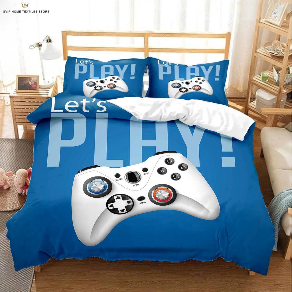 Акварельный геймпад 3D-принт Пододеяльник Машинная стирка Пододеяльник Комплект постельного белья Пододеяльник Наволочка