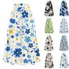 Женская повседневная и модная юбка с цветочным принтом и эластичным поясом, свободная юбка с талией