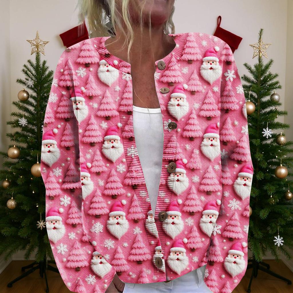 Women'S Christmas Sweater Cute Fun Christmas Sweater Fall And Winter Long Sleeve Knitted Sweater