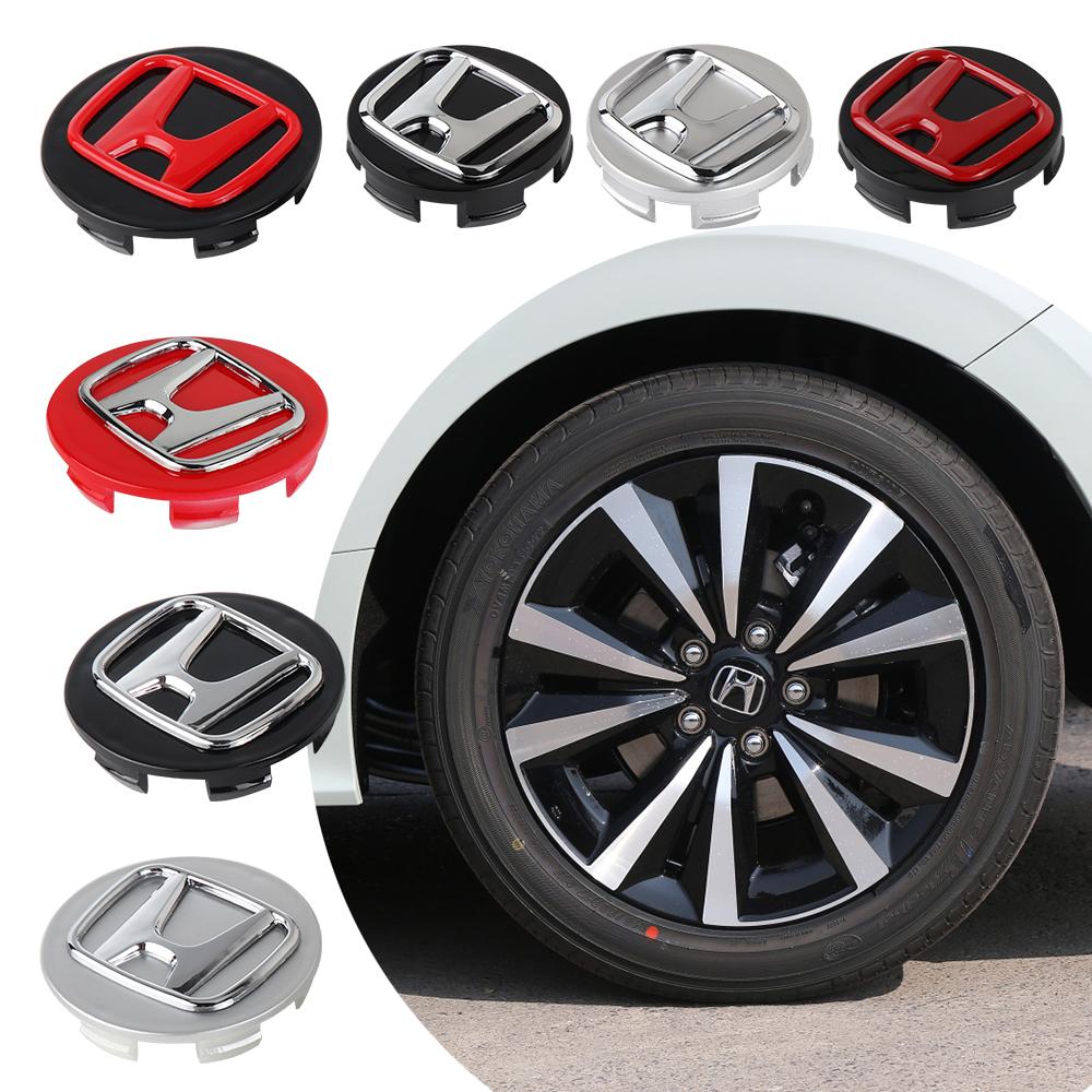 For Honda ga158/69MM Car Wheel Center Hub Caps Sticker Tire Rim Covers For Honda Jazz Fit Avancier Crv Accord Pilot City Prelude Mugen Power